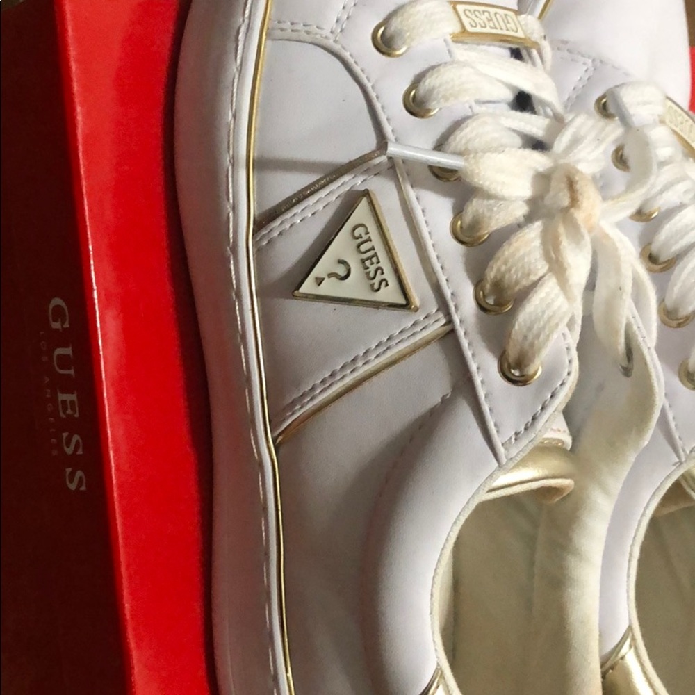 Guess white shoes